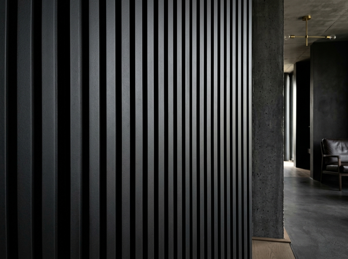 Charcoal Fluted Wall Panels
