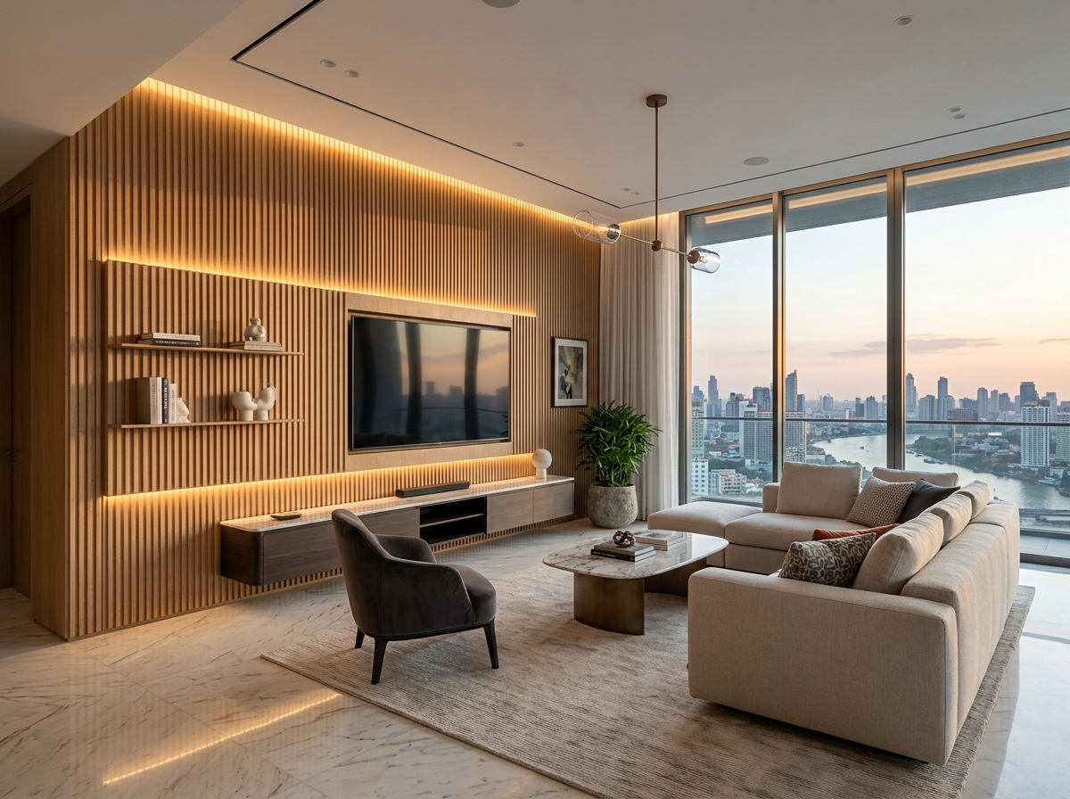 Grand Salon & Fluted Wall